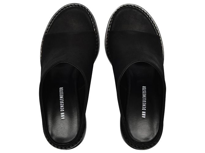 Ann Demeulemeester Sandalias Clara en Piel Negra - vista 3