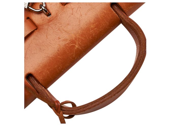 Hermès Zaino Hermes Brown Herbag Canvas Marrone Beige Arancione - vista 11
