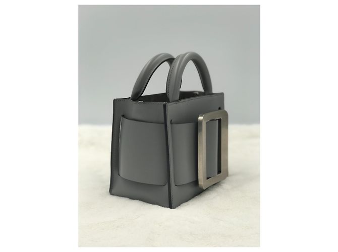 Borsa a mano Boyy Bobby 16 in pelle grigia Grigio - vista 3