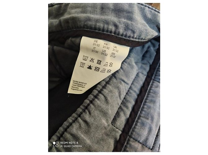 Jeans Slim Fit Hugo Boss Blu in Cotone - vista 2