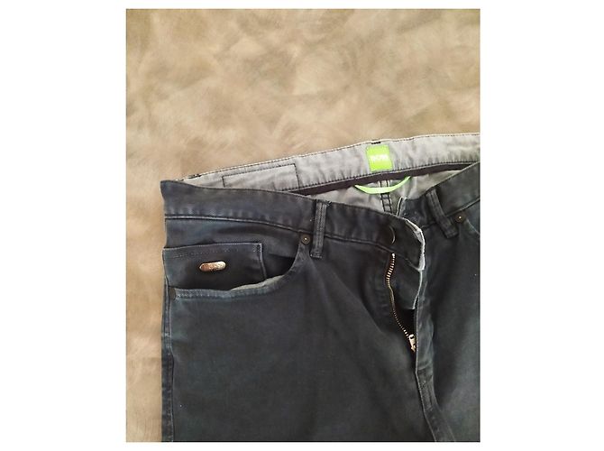 Jeans Slim Fit Hugo Boss Blu in Cotone - vista 3