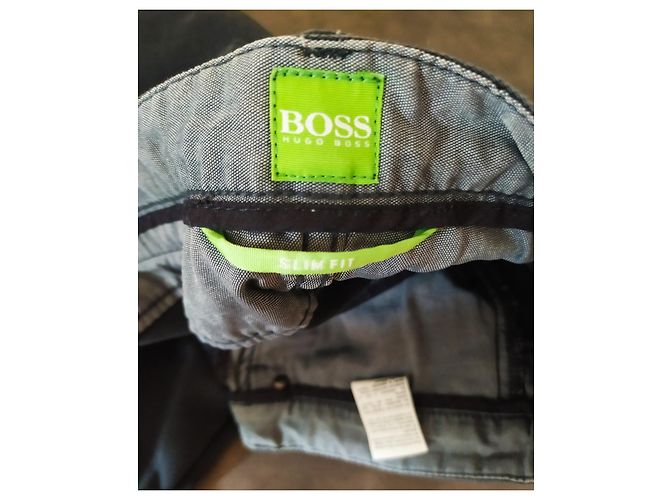 Jeans Slim Fit Hugo Boss Blu in Cotone - vista 4