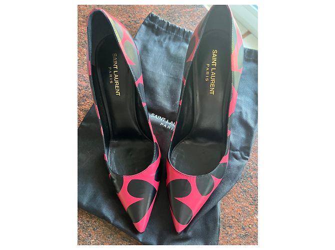 Saint Laurent schwarze Leder Pumps Größe 40 - Ansicht 2