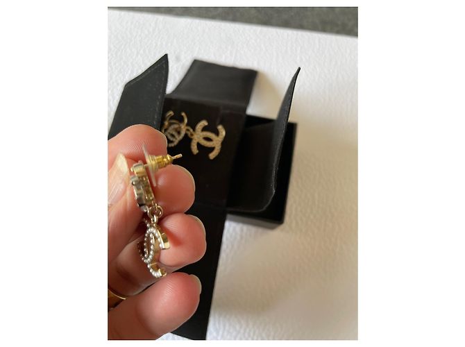 Coco Crush Chanel CC hängende Ohrringe Silber - Ansicht 3