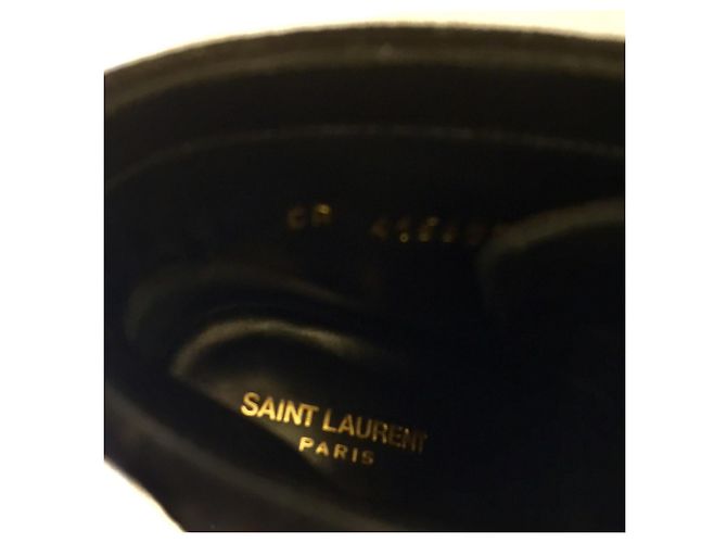 Stivaletti Saint Laurent stringati con frange Nero - vista 5