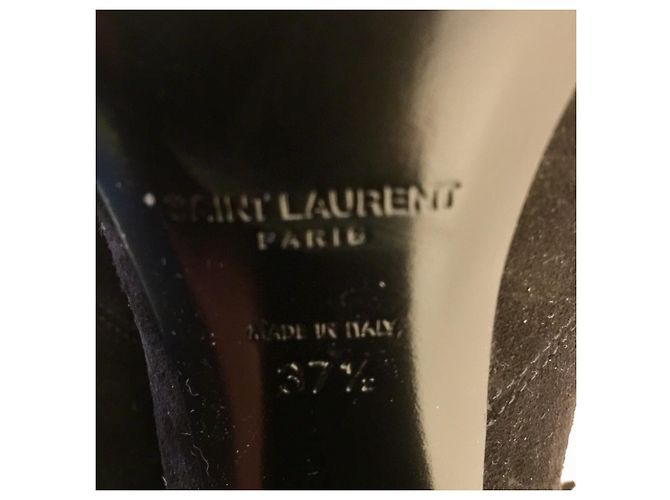 Stivaletti Saint Laurent stringati con frange Nero - vista 8