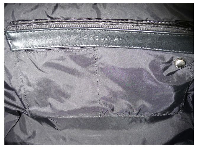 Séquoia SEQUOIA Vintage Tasche aus schwarzem Leder - Stofffutter - sehr guter Zustand - Ansicht 10