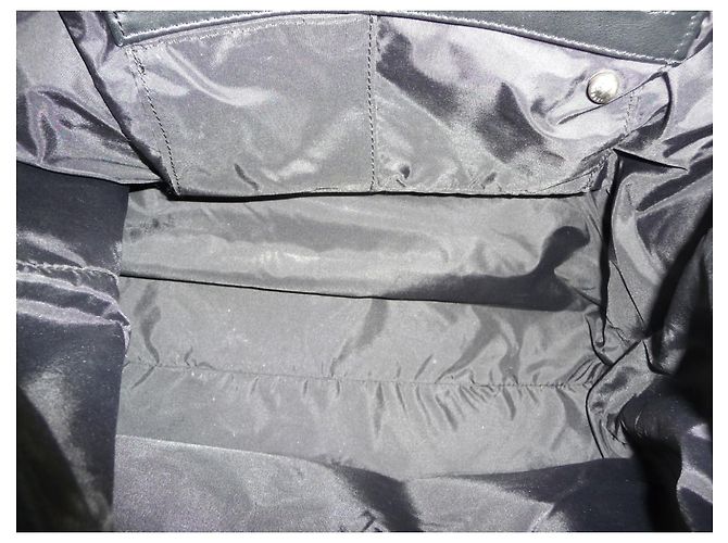Séquoia SEQUOIA Vintage Tasche aus schwarzem Leder - Stofffutter - sehr guter Zustand - Ansicht 11