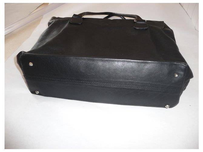 Séquoia SEQUOIA Vintage Tasche aus schwarzem Leder - Stofffutter - sehr guter Zustand - Ansicht 6