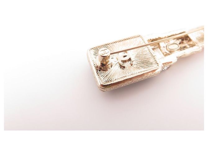 CHANEL LIPPENSTIFT AB BROSCHE7677 GOLDENE LIPPENSTIFT-BROSCHE AUS METALL - Ansicht 3