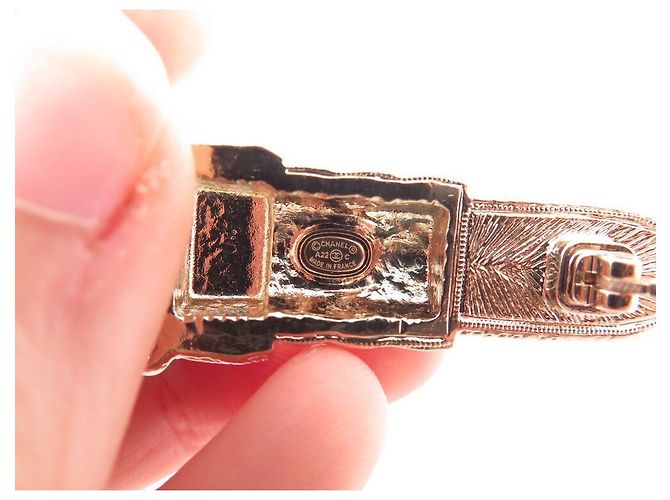 CHANEL LIPPENSTIFT AB BROSCHE7677 GOLDENE LIPPENSTIFT-BROSCHE AUS METALL - Ansicht 5