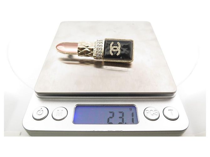 CHANEL LIPPENSTIFT AB BROSCHE7677 GOLDENE LIPPENSTIFT-BROSCHE AUS METALL - Ansicht 7