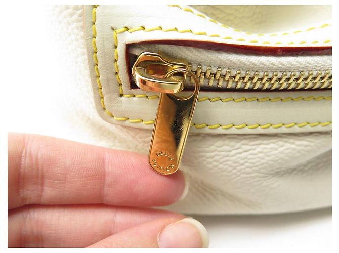 Ingenieux LOUIS VUITTON L INGENIOUS BORSA A MANO IN PELLE SUHALI BEIGE - vista 8