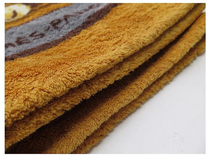 Hermès RARE DRAP DE PLAGE HERMES BASSET HOUND SERVIETTE BAIN COTON ORANGE BEACH TOWEL - vue 11