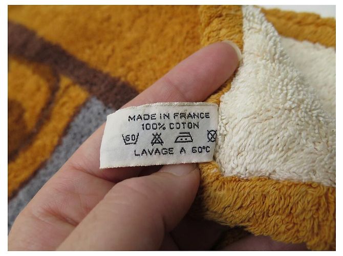 Hermès RARE DRAP DE PLAGE HERMES BASSET HOUND SERVIETTE BAIN COTON ORANGE BEACH TOWEL - vue 13