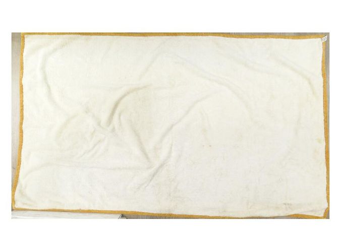 Hermès RARE DRAP DE PLAGE HERMES BASSET HOUND SERVIETTE BAIN COTON ORANGE BEACH TOWEL - vue 3