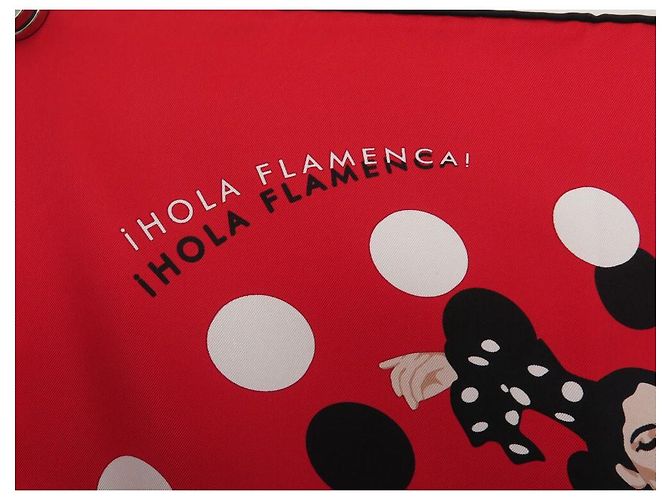 Hermès NUOVA RARA SCIARPA QUADRATA HERMES HOLA FLAMENCA RYBALTCHENKO 90 SETA SCIARPA IN SETA NUOVA Rosso - vista 3