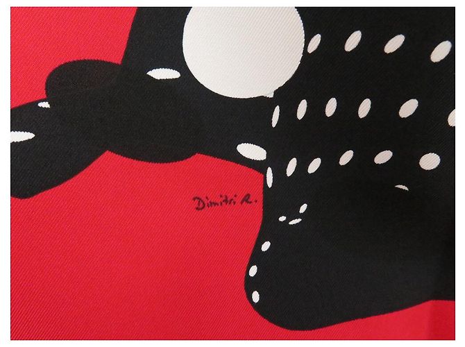 Hermès NUOVA RARA SCIARPA QUADRATA HERMES HOLA FLAMENCA RYBALTCHENKO 90 SETA SCIARPA IN SETA NUOVA Rosso - vista 4
