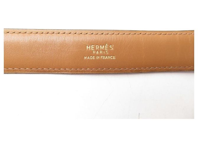 Hermès Cinto Hermes 80 FIVELA DE CINTO DE COURO DE CROCODILO PRETO E VERMEIL - vista 6