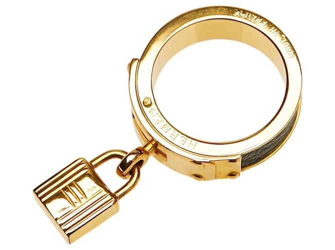 Ring Hermès Hermes Gold Loop Charms Bague écharpe Cadenas Doré - vue 2