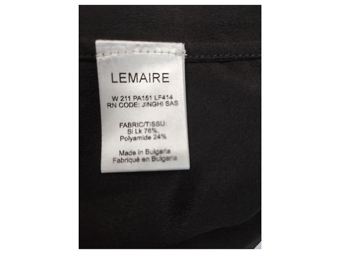 Lemaire Camicia in seta nera a pois con maniche trasparenti Nero - vista 5