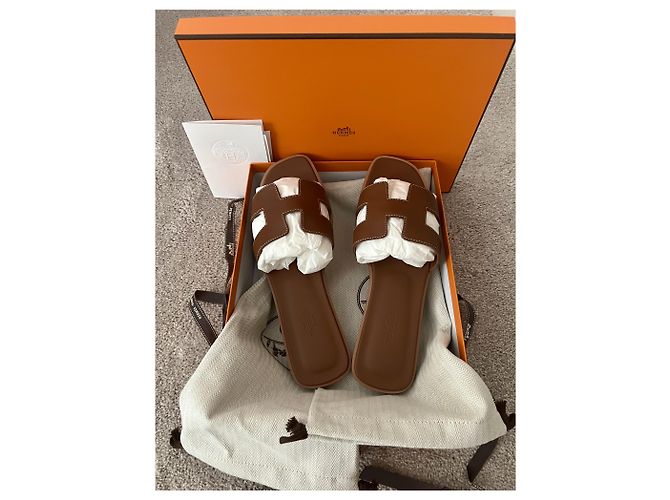 Hermès Hermes Oran Hellbraun - Ansicht 2