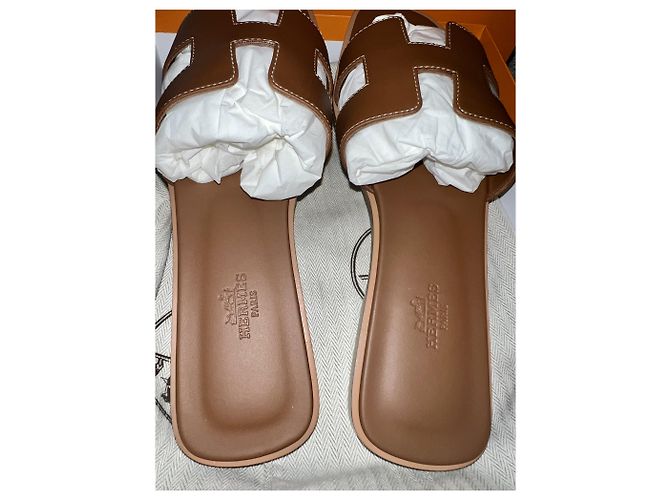 Hermès Hermes Oran Hellbraun - Ansicht 4