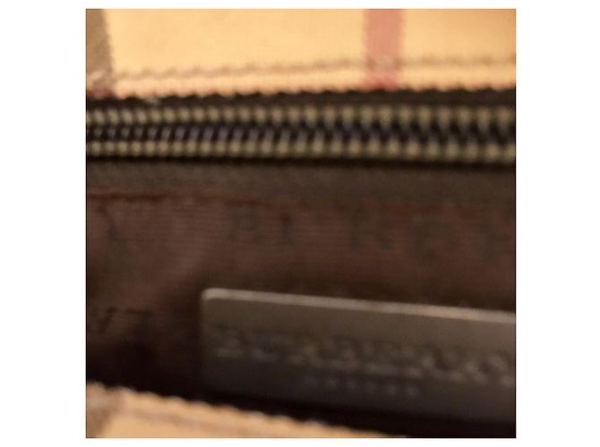 Burberry Sac à main Nova Check vintage avec 3 compartiments Marron Multicolore Beige - vue 10