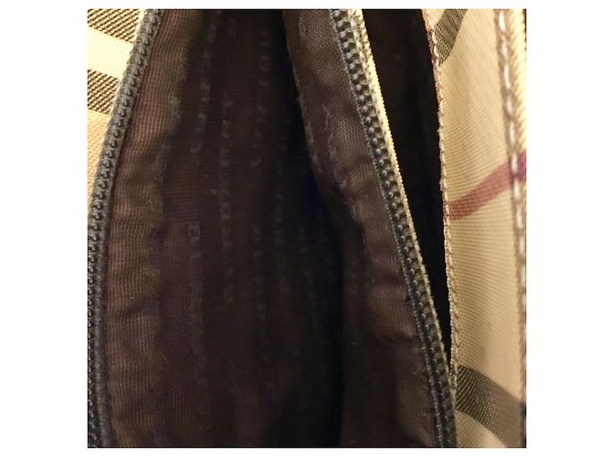 Burberry Sac à main Nova Check vintage avec 3 compartiments Marron Multicolore Beige - vue 11