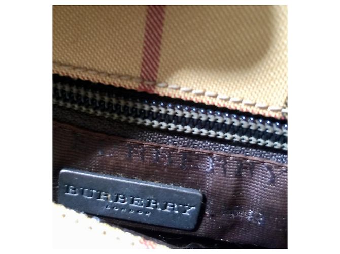Burberry Sac à main Nova Check vintage avec 3 compartiments Marron Multicolore Beige - vue 13
