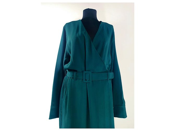 Autre Marque Vestido Slash Hope Verde Profundo - vista 2