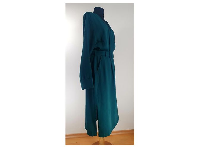 Autre Marque Vestido Slash Hope Verde Profundo - vista 3