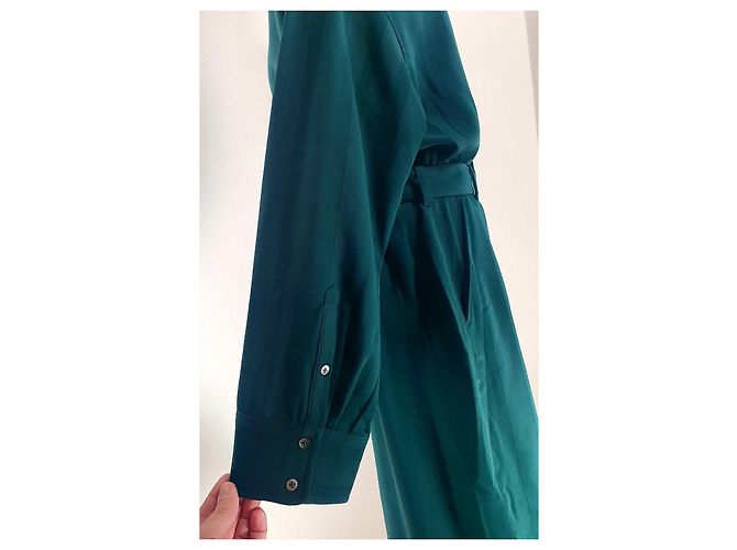 Autre Marque Vestido Slash Hope Verde Profundo - vista 4
