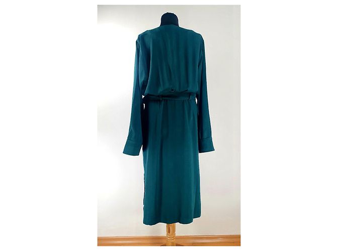 Autre Marque Vestido Slash Hope Verde Profundo - vista 5