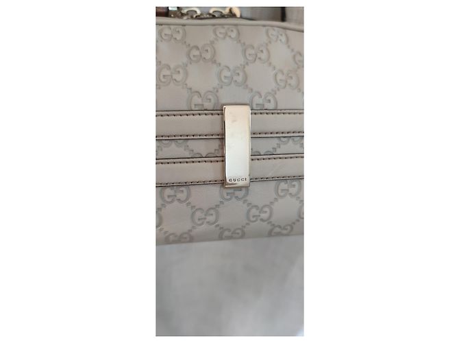 Gucci Wave Boston bag White off Guccissima leather Bianco - vista 5
