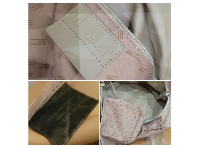 Missoni borsa tote bag beige - vista 3