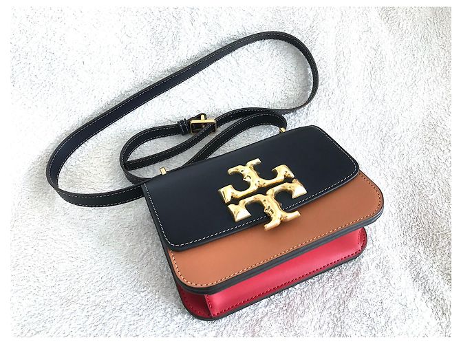 Borsa Tory Burch Eleanor Blu in pelle - vista 2