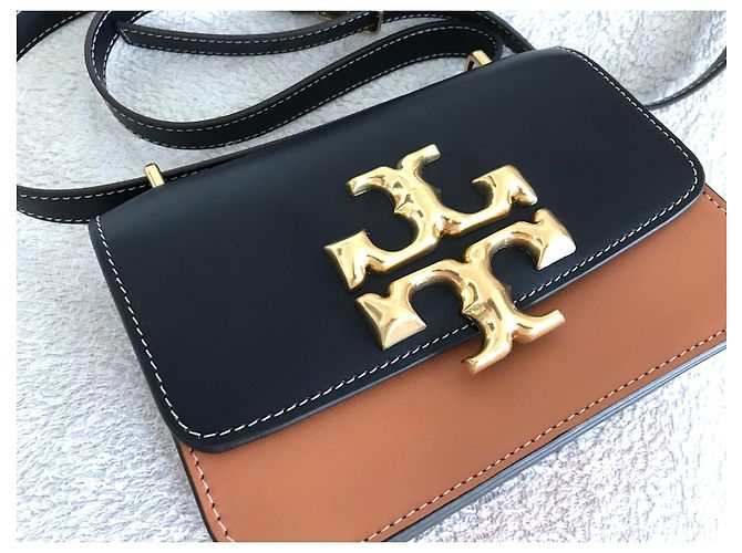 Borsa Tory Burch Eleanor Blu in pelle - vista 3