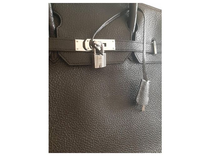 Borsa Hermès Birkin 40 in pelle nera Nero - vista 2
