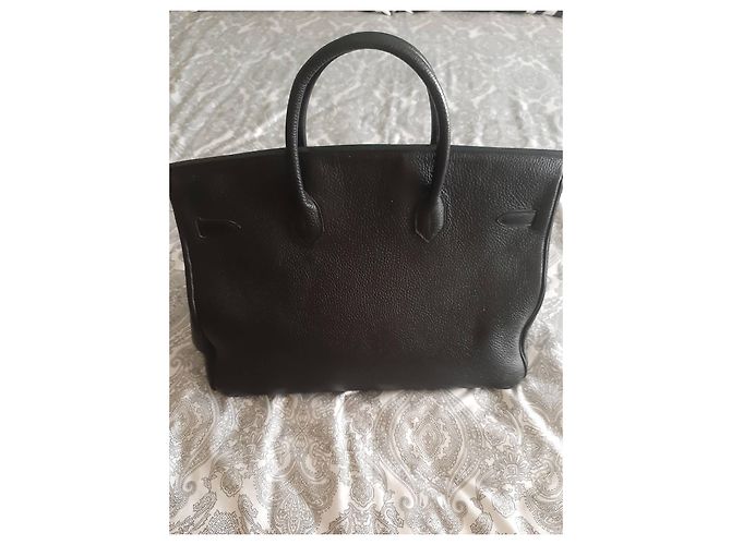 Borsa Hermès Birkin 40 in pelle nera Nero - vista 4