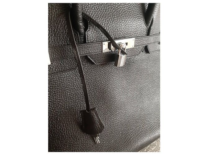 Borsa Hermès Birkin 40 in pelle nera Nero - vista 8