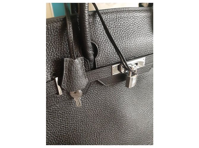 Borsa Hermès Birkin 40 in pelle nera Nero - vista 9