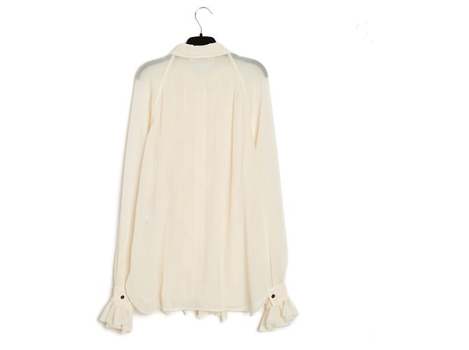 Philosophy di Lorenzo Serafini ELFENBEIN CREPE RÜSCHEN FR38 Roh - Ansicht 4