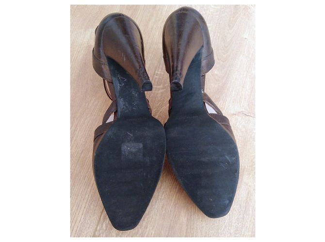 Miu Miu Pelz Absatzschuhe Dunkelbraun Größe 37 - Ansicht 3