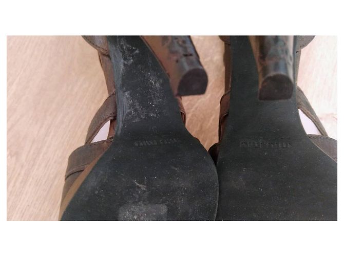Miu Miu Pelz Absatzschuhe Dunkelbraun Größe 37 - Ansicht 4