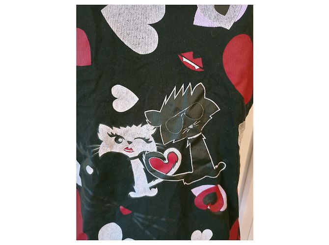Camiseta negra Karl Lagerfeld Choupette in Love de algodón Negro - vista 2