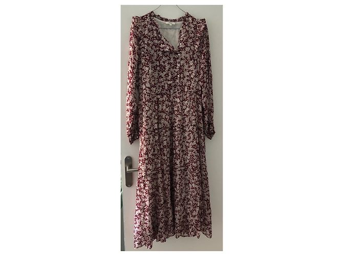 Vestido longo de gala CAROLL roxo escuro viscose - vista 2