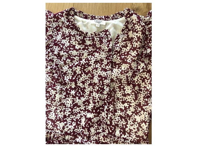 Vestido longo de gala CAROLL roxo escuro viscose - vista 5
