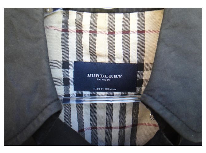 Größe einer Burberry Canvas- und Lederjacke 34 Schwarz - Ansicht 2