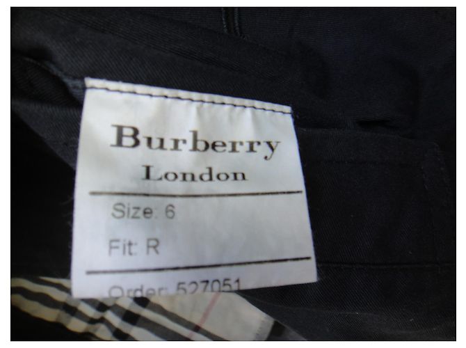 Größe einer Burberry Canvas- und Lederjacke 34 Schwarz - Ansicht 6